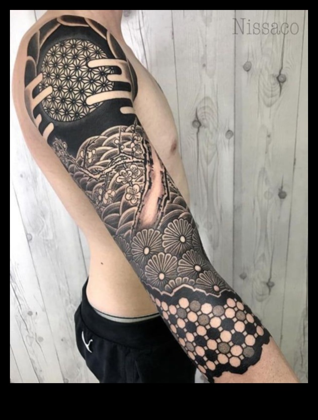 פסיפסי קעקועים: חיבור עיצובים אמנותיים